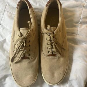 Polo Ralph Lauren Vaughn Low Top Canvas Sneaker Men’s Size 14- Tan